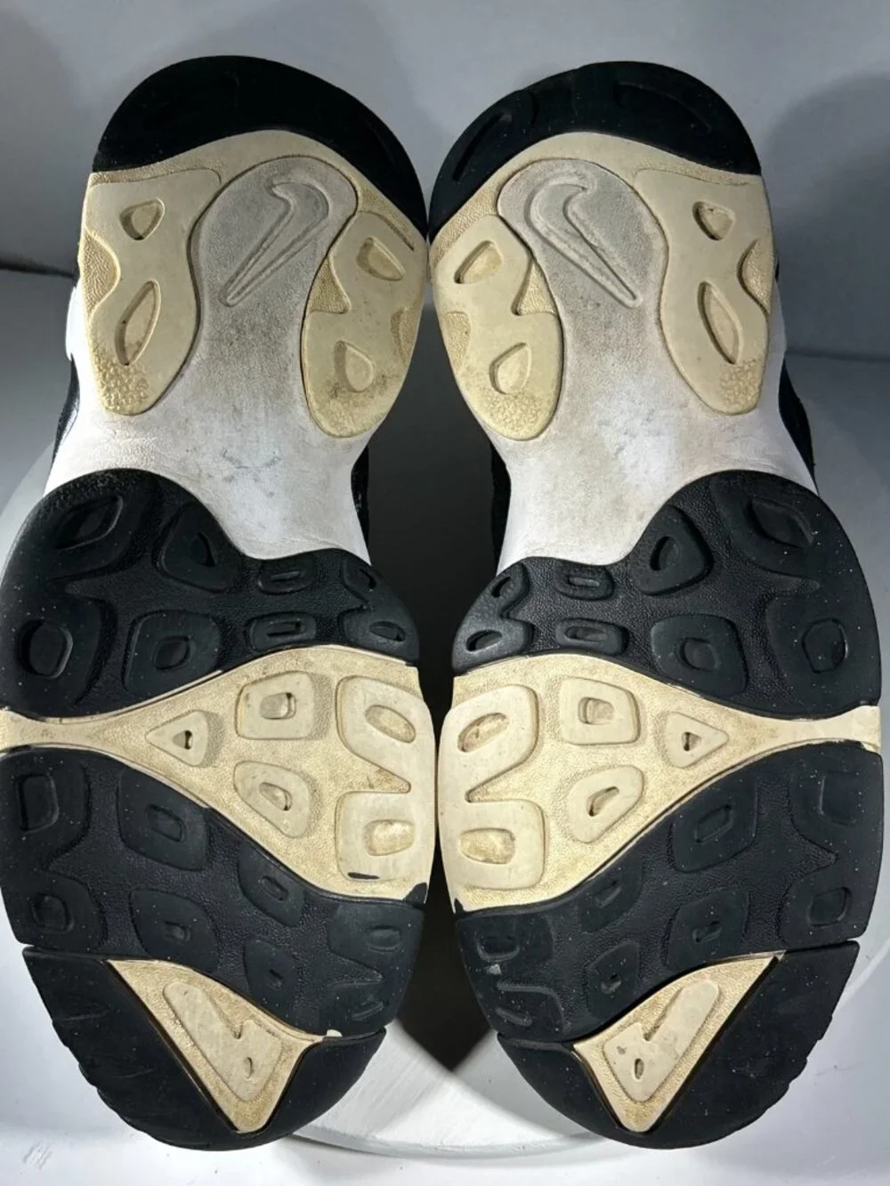 Nike Air Diamond Turf 2 Mens Shoes Size 9 White Black Leather Sneakers Mid Top
